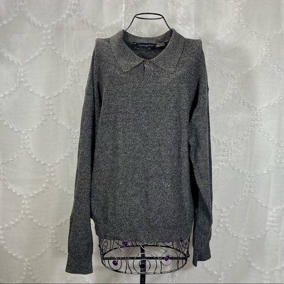 Vintage Jhane Barnes knit wool blend collared sweater size XL